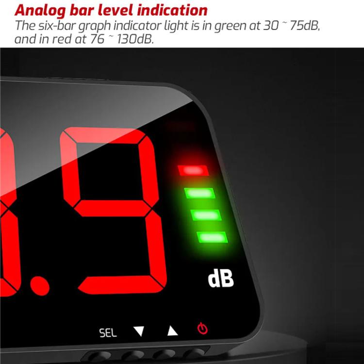 TRSI TA654B Large Screen Wall-mounted Noise Meter Decibel Detector Device, TA654B