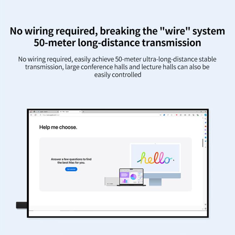 Q50 Leather Texture Wireless HDMI Video Transmitter and Receiver Extender Adapter