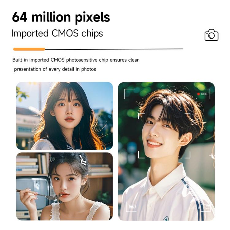 V5 64MP Retro Digital Camera 4K Recording 180 Flip Screen