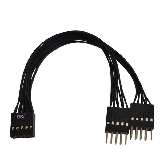 Desktop Computer Motherboard 2 in 1 9 Pin USB Adapter Extension Cable