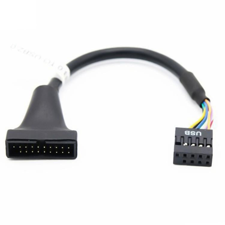 2pcs Computer Motherboard USB3.0 Adapter Cable, 20 Pin Male to 9 Pin Female, 9 Pin Male to 20 Pin Female
