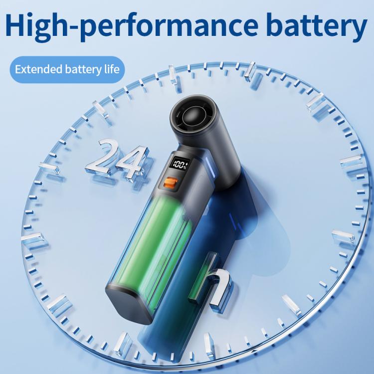 F1 Stepless Speed High-Power Turbo Handheld Fan, Dark Grey