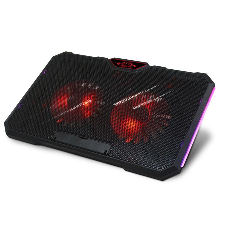 NUOXI YL-019 RGB Light Dual Turbine Silent Laptop Cooler Cooling Holder