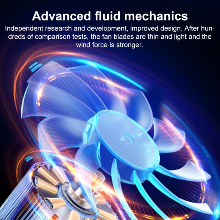 NUOXI F36-5 6-Speed Adjustable 5 Fan Laptop Cooler with RGB