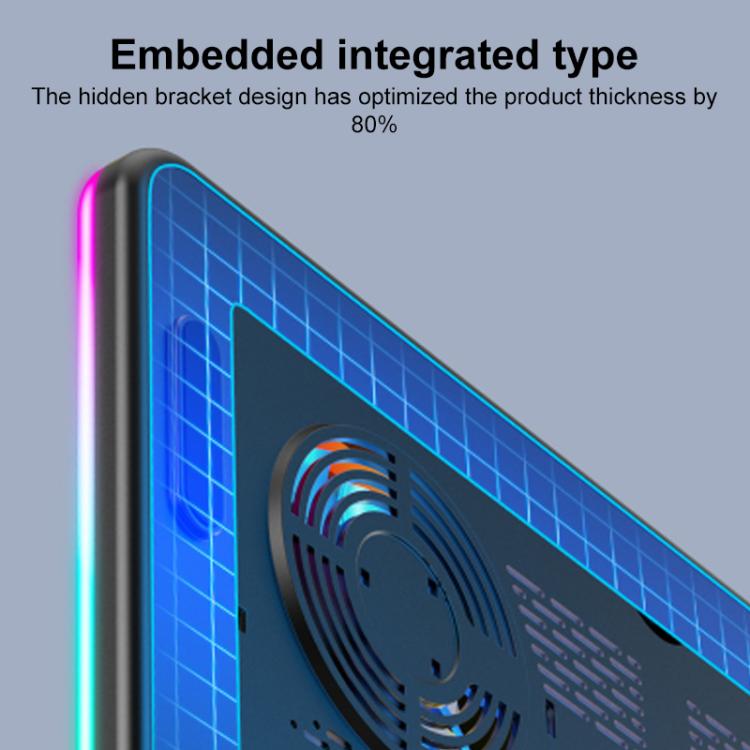 NUOXI F36-5 6-Speed Adjustable 5 Fan Laptop Cooler with RGB