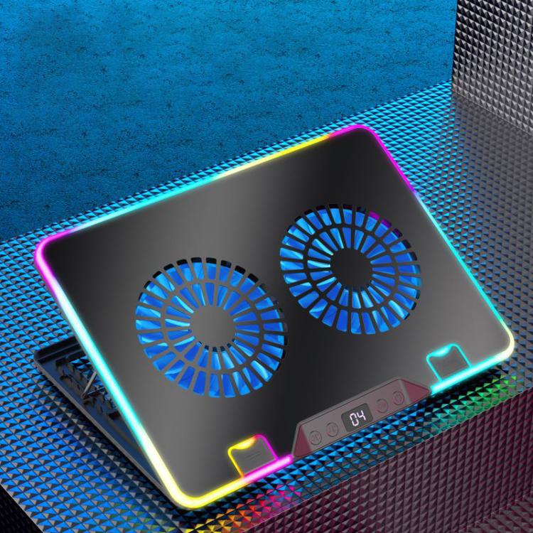 NUOXI F36-2 6-Speed Adjustable Dual-Fan Ultrathin Laptop Cooler