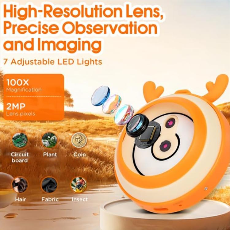 HM020F 2.0 inch IPS Screen Children Digital Electron Microscope