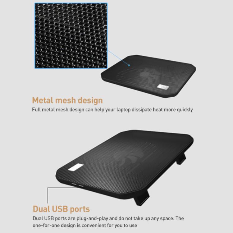 NUOXI M10B Dual Large Fan Laptop Cooling Pad