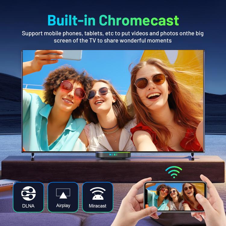 HK1 K8MINI 4K UHD Android 14 Smart TV Box with Remote Control, RK3518 Quad-Core, 2GB+16GB, 2GB+32GB