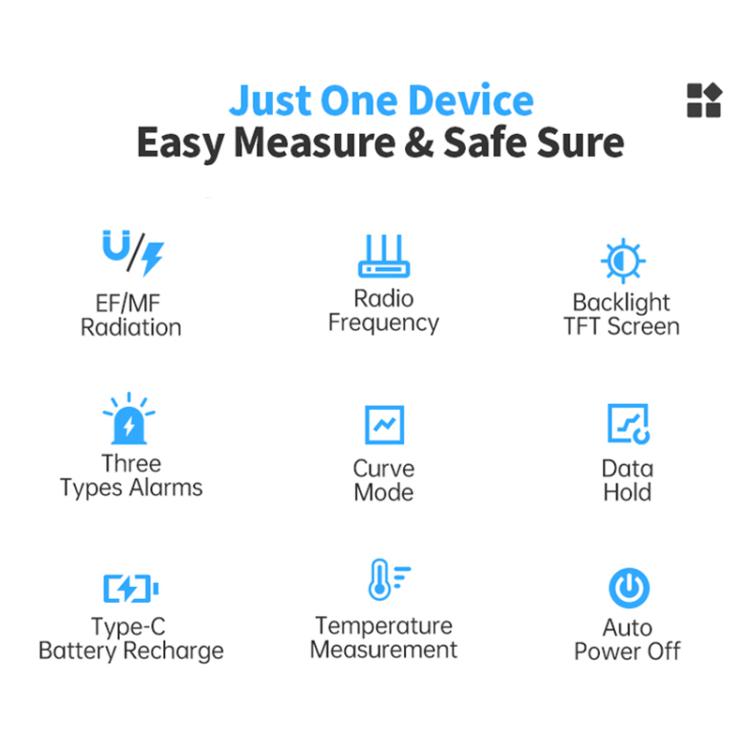 FNIRSI ERD-10 3 in 1 Electromagnetic Radiation Detector