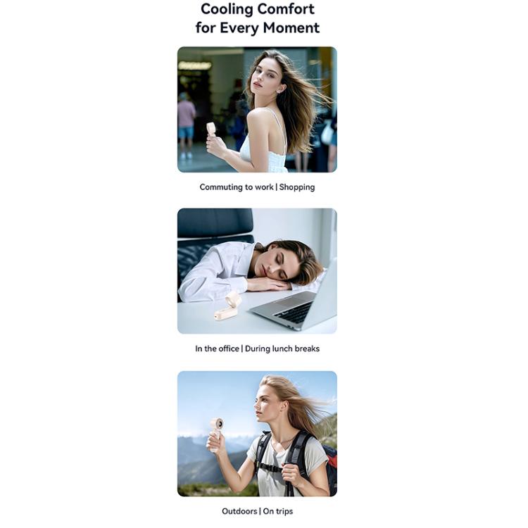 USAMS ZB352 Digital Display Folding Handheld Mini Fan