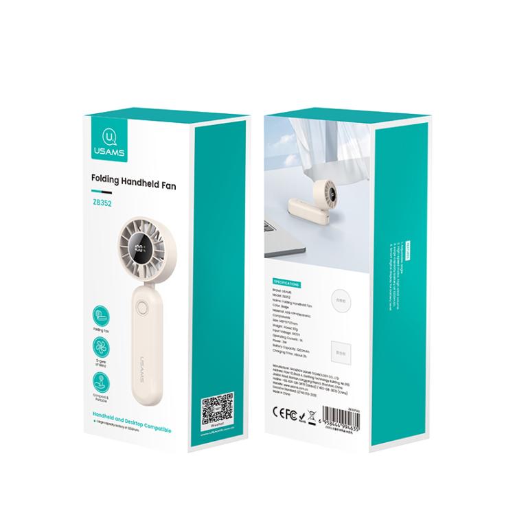 USAMS ZB352 Digital Display Folding Handheld Mini Fan