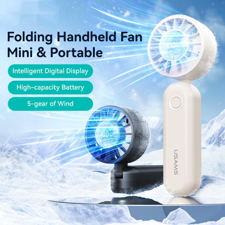 USAMS ZB352 Digital Display Folding Handheld Mini Fan