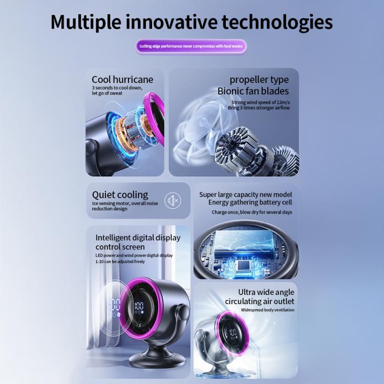 LS01 Bladeless Digital Display Desktop Circulation Fan