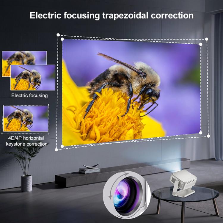 Cheerlux C6C Same Screen Version 1280x720P 180ANSI Bluetooth 5.1 Smart Projector, with Gimbal