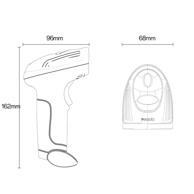 Yesido EC21 1D / 2D Wired Barcode Scanner