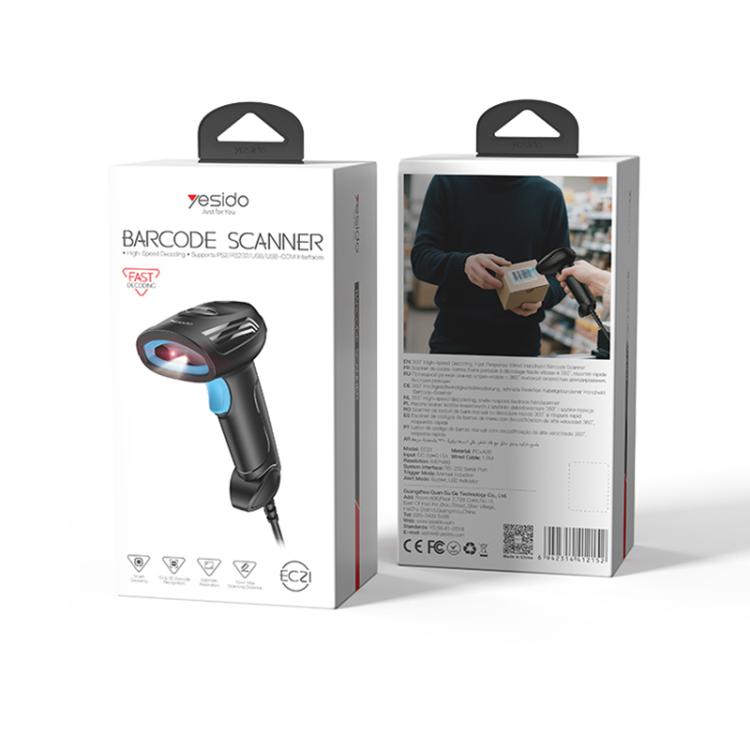 Yesido EC21 1D / 2D Wired Barcode Scanner