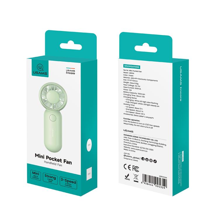 USAMS ZB354 Handheld Mini Pocket Fan