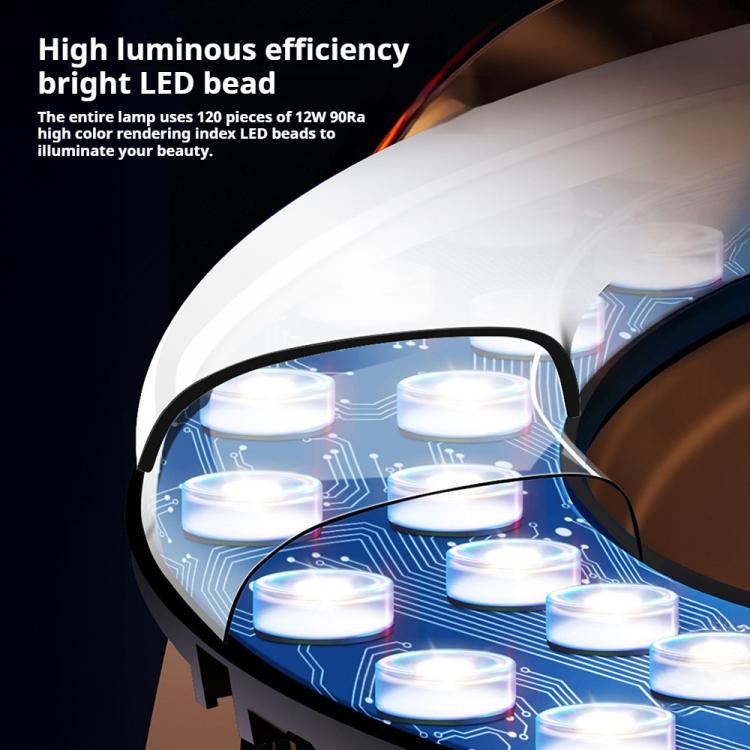 8 inch Striped Selfie Live Streaming Photography Lazy Stand LED Ring Fill Light Set, 8 inch