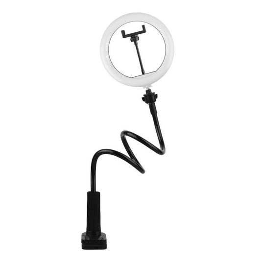 10 inch Striped Selfie Live Streaming Photography Lazy Stand LED Ring Fill Light Set, 10 inch