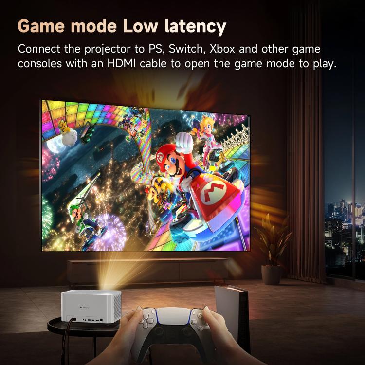 WOWOTO WWT-BL06E Android 9.0 4.45 inch LCD Display 1920x1080P 1000ANSI Smart Projector