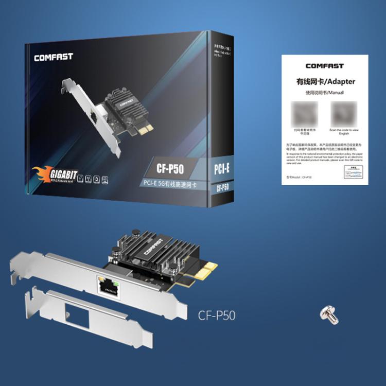 COMFAST CF-P50 Driver-free Gigabit Network Card Built-in PCI-E Ethernet LAN Adapter For Desktop Computers
