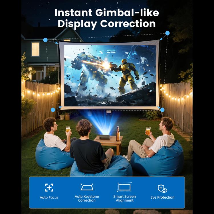 Q8 1080P 180ANSI LCD Display Smart Projector, 1GB+8GB Electric Focus, 1GB+8GB Auto Focus, 2GB+32GB Electric Focus, 2GB+32GB Auto Focus
