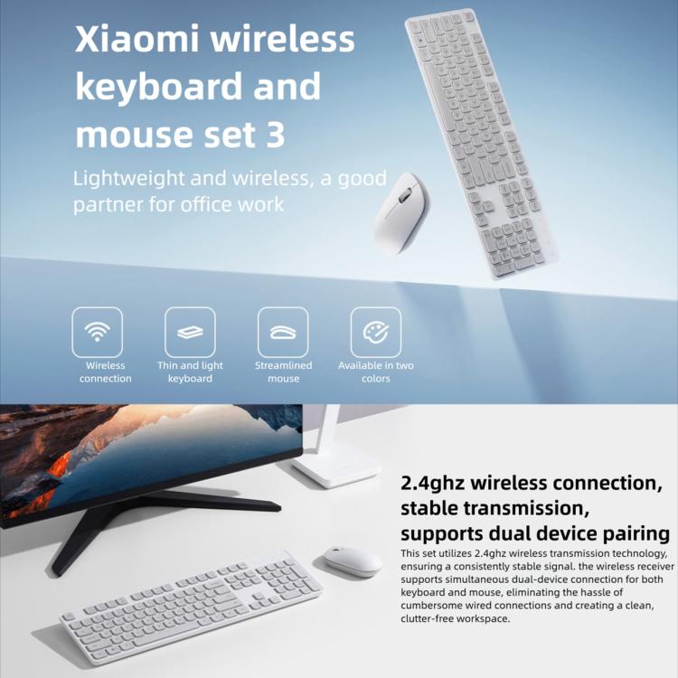 Original Xiaomi 2.4GHz Wireless Keyboard & Mouse Set 3