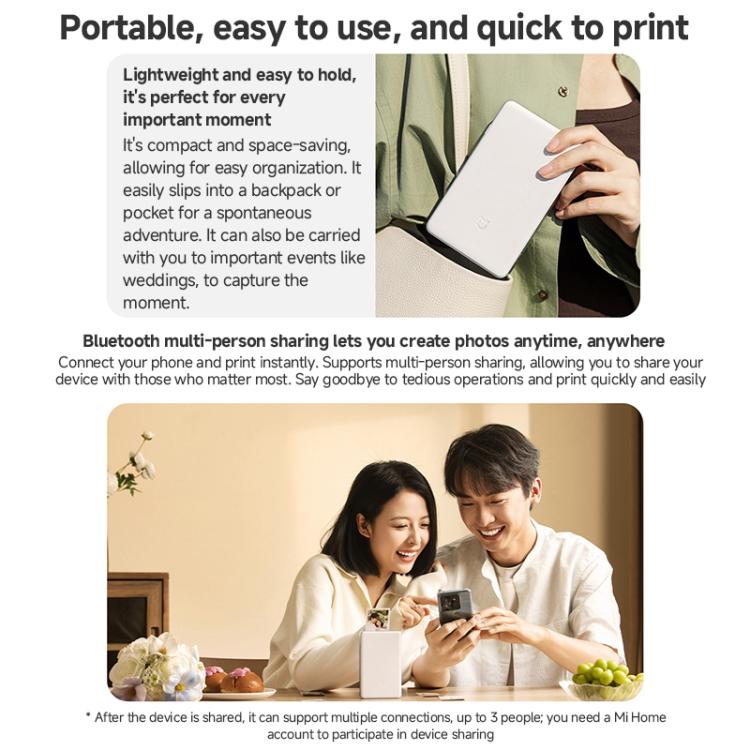 Original Xiaomi Mijia Pocket Photo Printer Pro