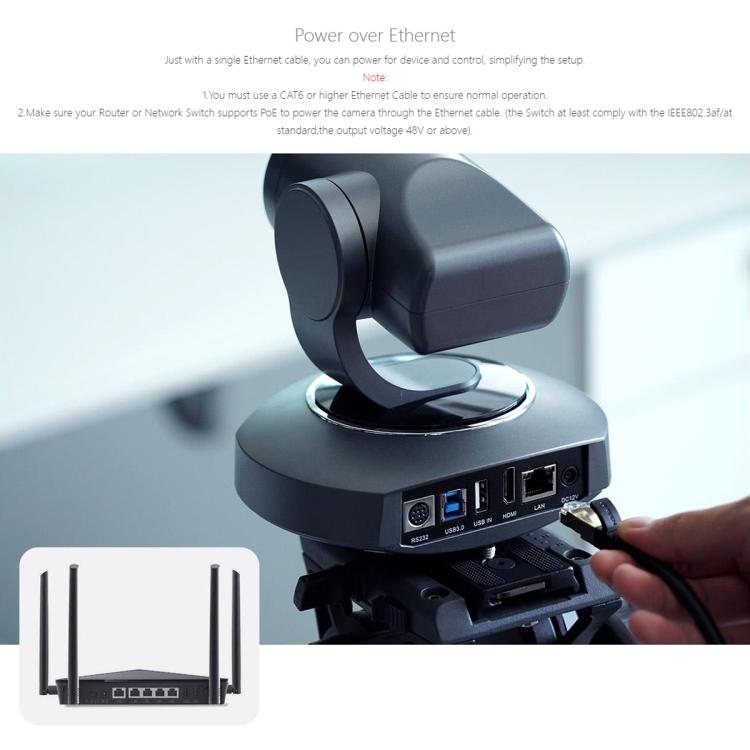 FEELWORLD 4K10X 4K PTZ Camera 10X Optical Zoom AI Tracking HDMI-compatible USB IP Remote Control, UK Plug, US Plug, EU Plug, AU Plug