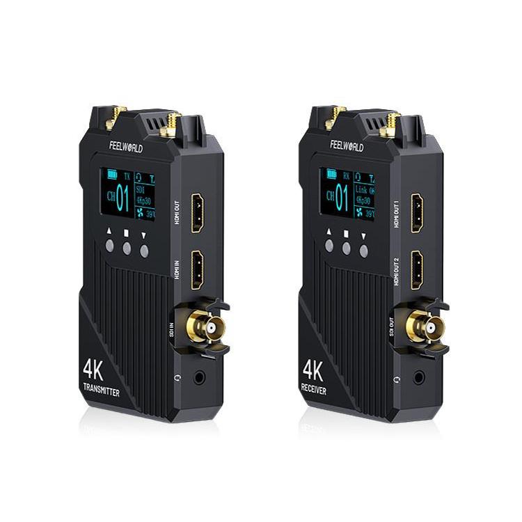 FEELWORLD WT1S 4K Wireless Video Transmission System SDI + Dual HDMI-compatible Full Duplex Intercom Live Streaming, WT1S