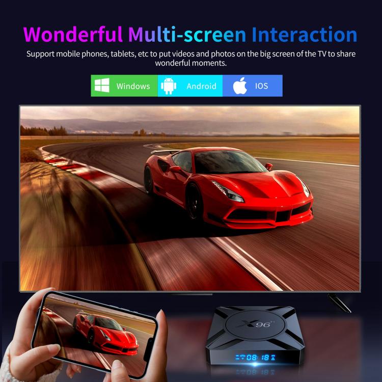 X96 M300 Android 14 Smart TV Box with Remote Control, Amlogic S905X5M Quad-Core, 4GB+32GB