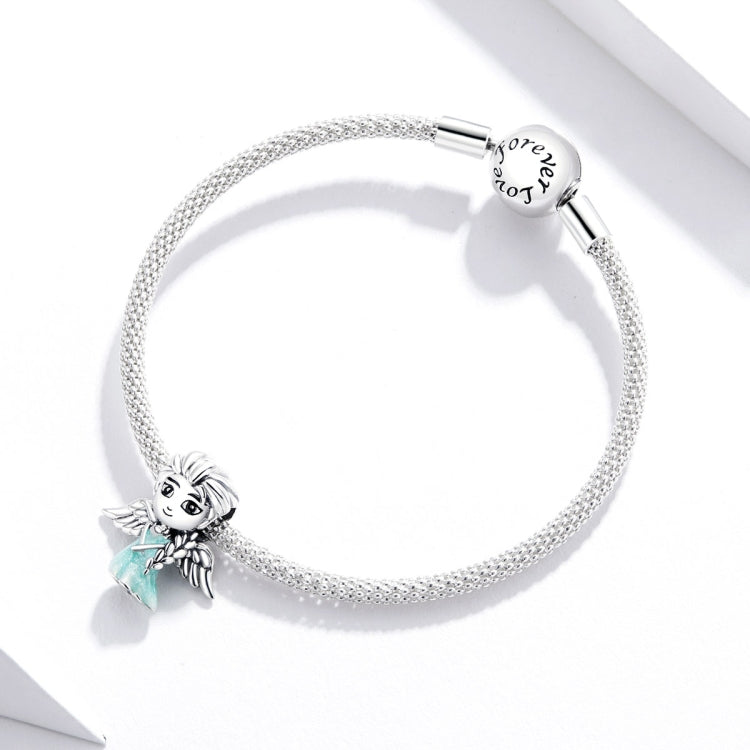 S925 Sterling Silver Snowflake Elf Girl Beads DIY Bracelet Necklace Accessories