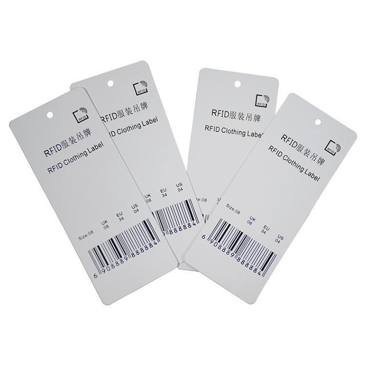 Clothing RFID Label Coated Paper Electronic Tags with NXP U8 Chip