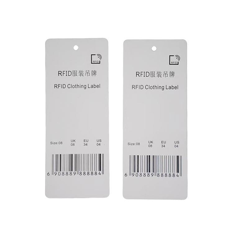 Clothing RFID Label Coated Paper Electronic Tags with NXP U8 Chip