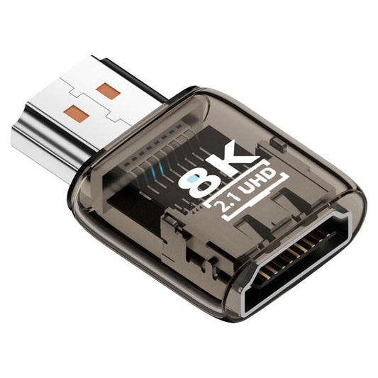 8K 60Hz HDTV 2.1 Male to HDTV 2.1 Female Ultra HD Transparent Adapter