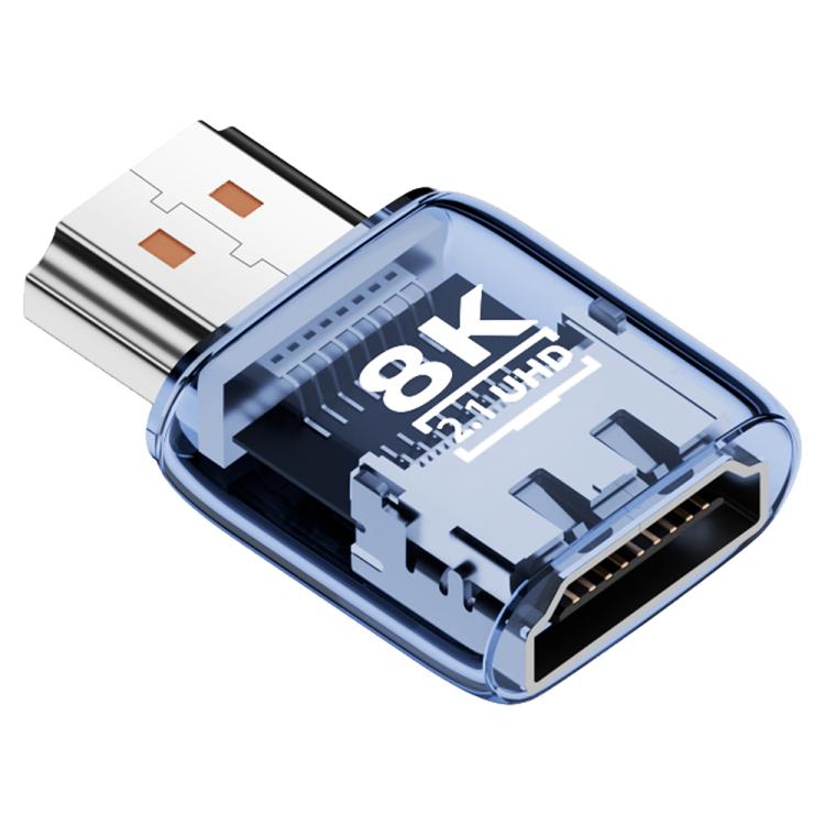 8K 60Hz HDTV 2.1 Male to HDTV 2.1 Female Ultra HD Transparent Adapter