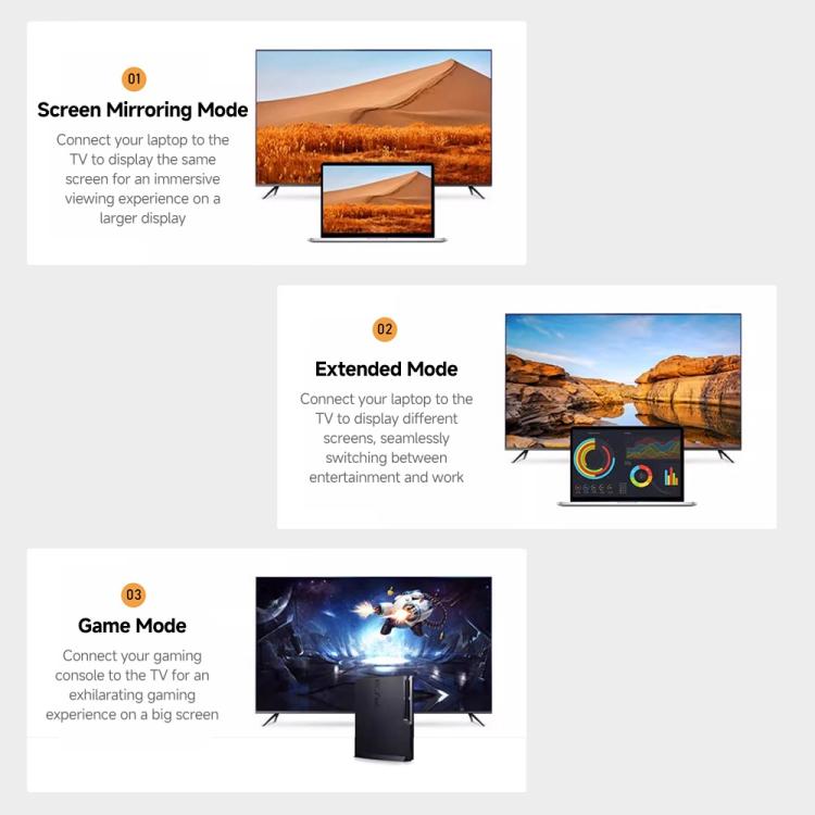 8K 60Hz HDTV 2.1 Male to HDTV 2.1 Female Ultra HD Transparent Adapter