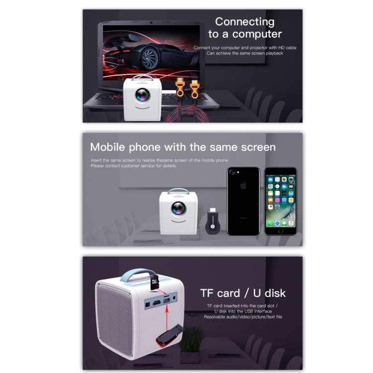 Q2 LED 1080P Mini Portable Projector Children Projector