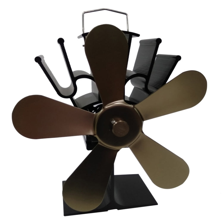 YL602 5-Blade High Temperature Metal Heat Powered Fireplace Stove Fan