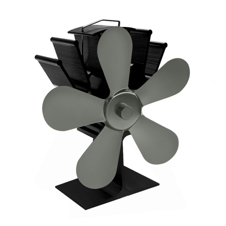 YL602 5-Blade High Temperature Metal Heat Powered Fireplace Stove Fan