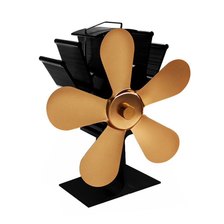 YL602 5-Blade High Temperature Metal Heat Powered Fireplace Stove Fan
