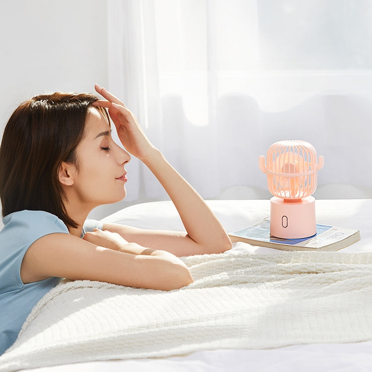 F6 Cactus Portable Mini Fan USB Shaking Head Handheld Desk Electric Fan