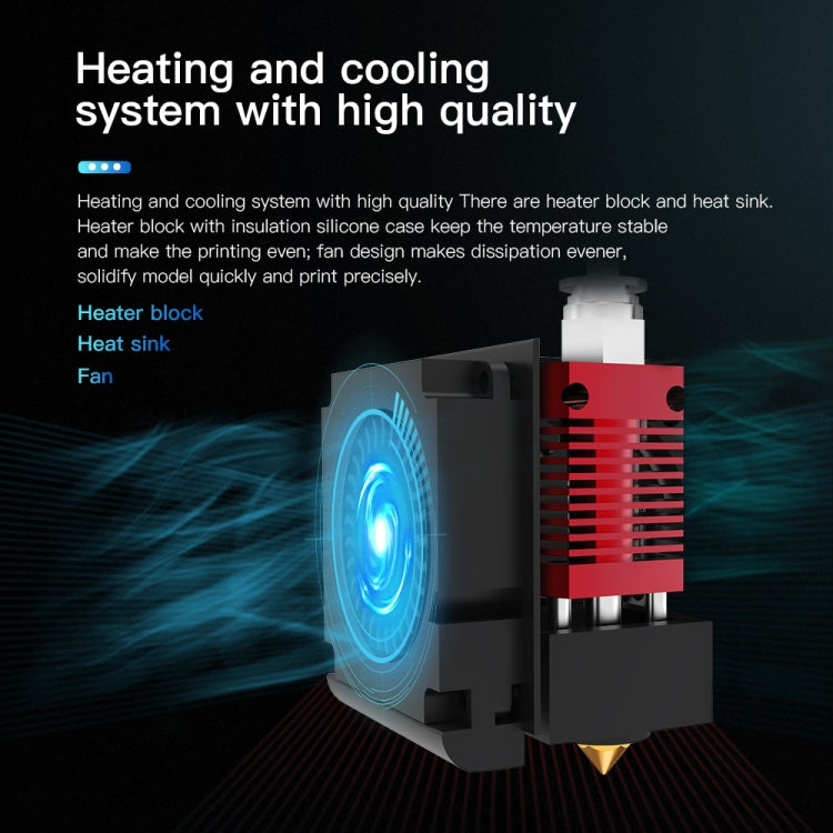 Creality 24V 40W Extruder Full Nozzle Hot End Kit with Nozzle Extruder+Cooling Fan+Shell for Ender-3 3D Printer