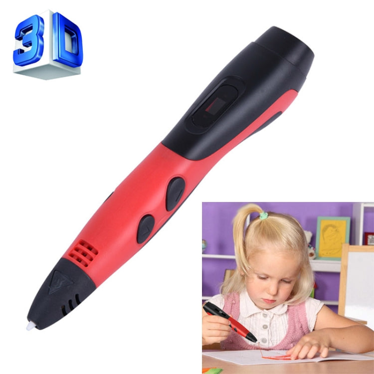 Gen 6th ABS / PLA Filament Kids DIY Drawing 3D Printing Pen with LCD Display(Blue+Black)