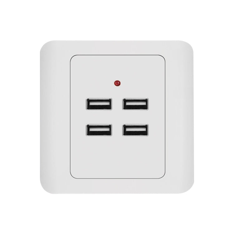 5V 3.1A 4 Ports USB Wall Charger Adapter Dock Station Socket Power Panel, 36V input