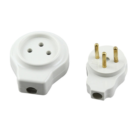 Pair Israel 16A Cylindrical Male Female Butt Joint Tripolar Power Plug