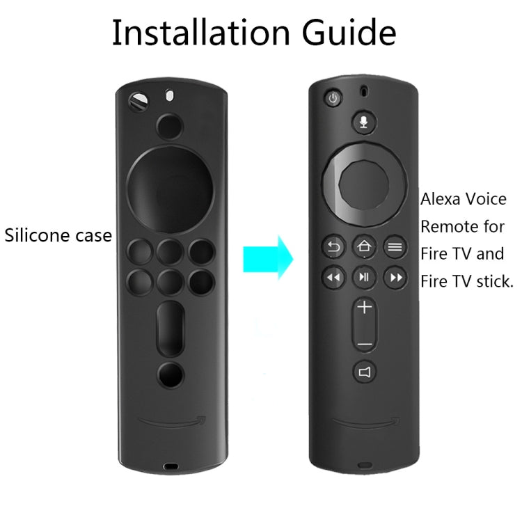 Non-slip Texture Washable Silicone Remote Control Cover for Amazon Fire TV Remote Controller