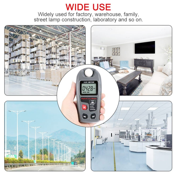 MT-30 LCD Portable Digital Light Lux Meter for Factory / School / House Various Occasion, Range: 0.1-200,000 Lux