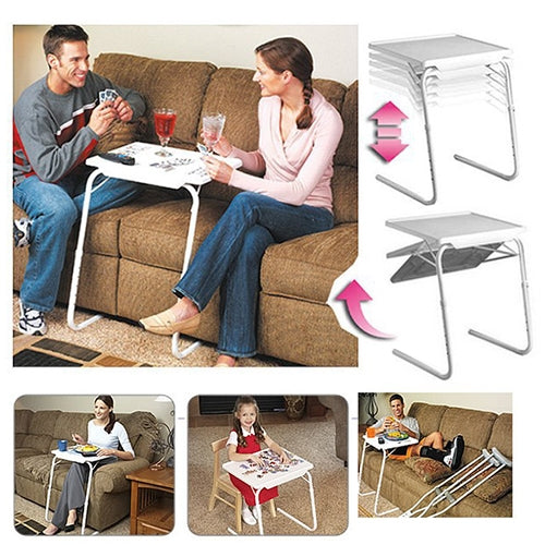 Plastic Pad Steel Tube Bracket Liftable Foldable Portable Multi-purpose Laptop Table, Adjustable Height: 53-74cm, Adjustable Angle: 30 Degrees / 60 Degrees / 90 Degrees / 180 Degrees